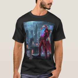 サンタクロース AI 未来風 新年 2026 Tシャツ