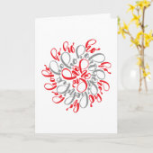 サンタクロース | Ho Ho Ho カード (黄色い花)