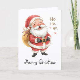 サンタクロース Ho Ho Ho ユーモラスな挨拶 カード