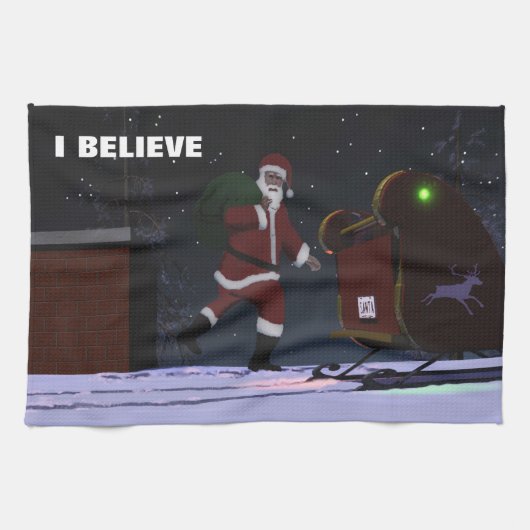 サンタクロース – I 信じ キッチンタオル (横)