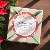 サンタクロースHoクリスマスハッピーニューイヤーアドレス ラウンドシール