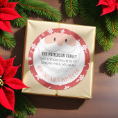 サンタクロースHoクリスマスハッピーニューイヤーアドレス ラウンドシール