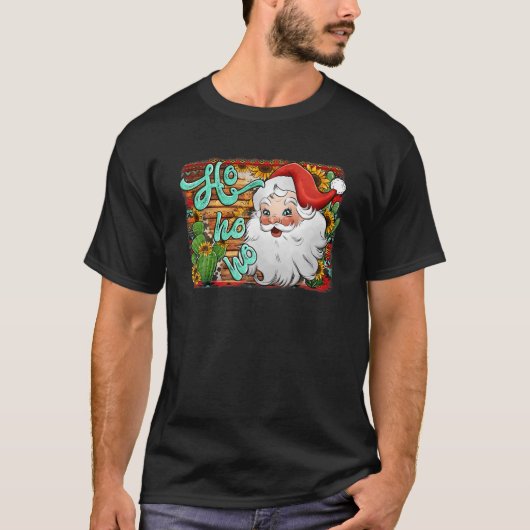 サンタクロースHo Hoメリークリスマスサ信じでクリスマス Tシャツ (正面)