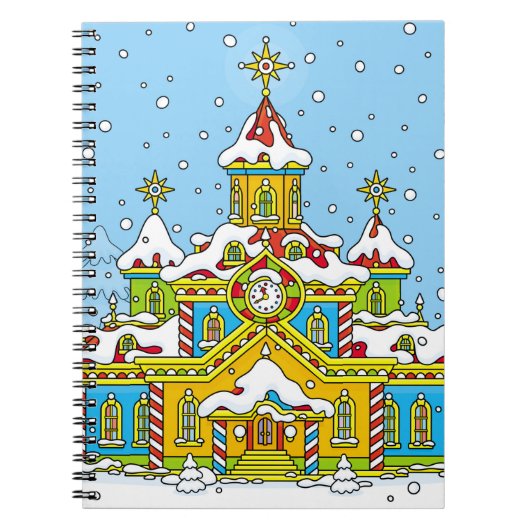 サンタクロースhousesanta,クロース，ハウス，冬，霜，gr ノートブック (正面)