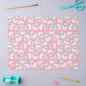 サンタクロースinミントグリーンハットピンクレトロクリスマス 薄葉紙 (クラフト)