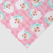 サンタクロースinミントグリーンハットピンクレトロクリスマス 薄葉紙 (詳細)