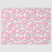 サンタクロースinミントグリーンハットピンクレトロクリスマス 薄葉紙 (正面)