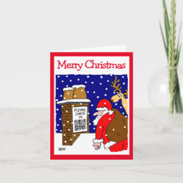 サンタクロースQRコードデザイン 楽しいクリスマスカード カード