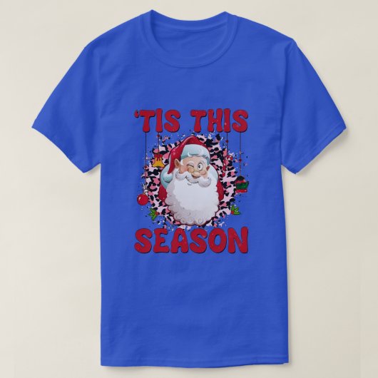 サンタクロースTis The Season GroovyフローラヒッピーCh Tシャツ (デザイン正面)