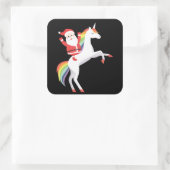 サンタクロースUnicornクリスマスホリデーギフト スクエアシール (バッグ)