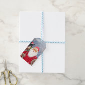 サンタクロースwクリスマスプレゼントフランスのブルドッグ ギフトタグ (より糸付き)