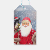 サンタクロースwクリスマスプレゼントフランスのブルドッグ ギフトタグ (裏面)