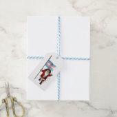 サンタクロースwithトランスプライド国旗 ギフトタグ (より糸付き)