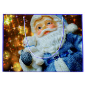 サンタクロースwith金ゴールドスパークル抱き枕 ラージペーパーバッグ (正面)