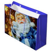 サンタクロースwith金ゴールドスパークル抱き枕 ラージペーパーバッグ (正面アングル)