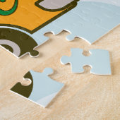 サンタクローリーのサイドビューメリークリスマス ジグソーパズル (側面)