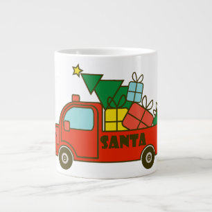 サンタクローリーのサイドビューメリークリスマス ジャンボコーヒーマグカップ