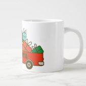 サンタクローリーのサイドビューメリークリスマス ジャンボコーヒーマグカップ (右)