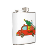 サンタクローリーのサイドビューメリークリスマス フラスク (右)