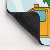 サンタクローリーのサイドビューメリークリスマス マウスパッド (コーナー)