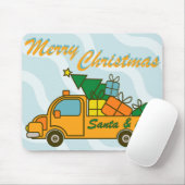 サンタクローリーのサイドビューメリークリスマス マウスパッド (マウス)