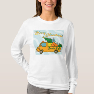 サンタクローリーのサイドビューメリークリスマス Tシャツ