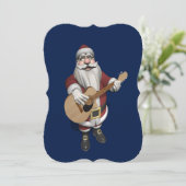 サンタクロー遊スのギターのクリスマスソング シーズンカード (スタンド正面)