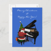 サンタクロー遊スのピアノ シーズンポストカード (正面/裏面)