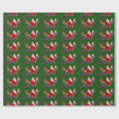 サンタクロー飛んでいるスオンアこうもり ラッピングペーパー (フラット)