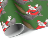 サンタクロー飛んでいるスオンアこうもり ラッピングペーパー (ロールコーナー)