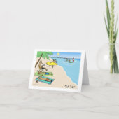 サンタクロー&トナカイビーチバケーションクリスマス シーズンカード (正面)