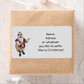 サンタクロ遊ースのギターのクリスマスソング ラベル (インサイチュ)