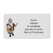 サンタクロ遊ースのギターのクリスマスソング ラベル (正面)