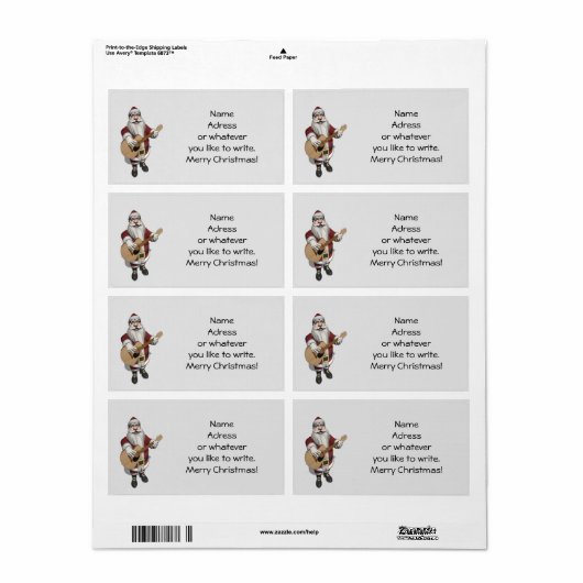 サンタクロ遊ースのギターのクリスマスソング ラベル (フルシート)