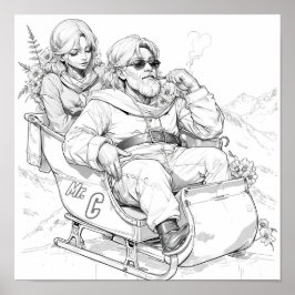 サンタクールと小妖精や小人 ポスター