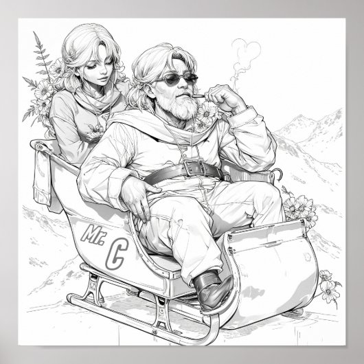 サンタクールと小妖精や小人 ポスター (正面)