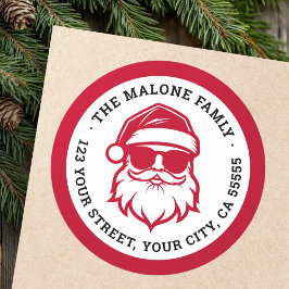 サンタクールインサングラスレッド差出人住所 ラウンドシール