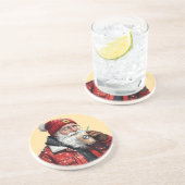 サンタクールー飲みアイスコーヒースクリスマスアート コースター (側面)