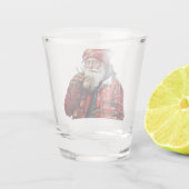 サンタクールー飲みアイスコーヒースクリスマスアート ショットグラス (裏面)
