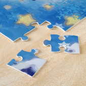 サンタク伝統的リスマスポストカードのメッセージ ジグソーパズル (側面)