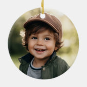 サンタク信じリスの海伝統的軍写真 セラミックオーナメント (裏面)