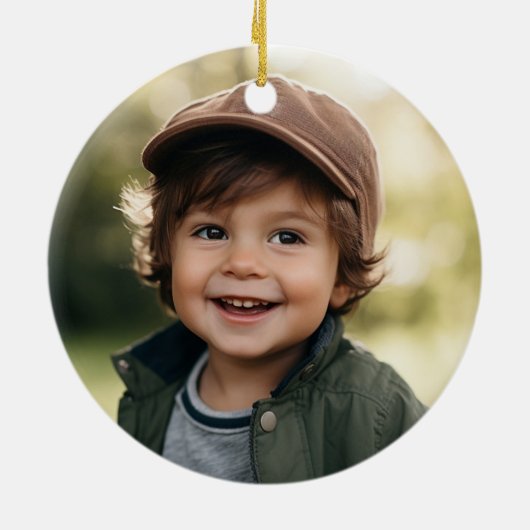 サンタク信じリスの海伝統的軍写真 セラミックオーナメント (裏面)