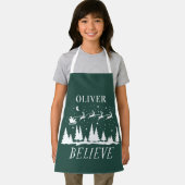 サンタク信じリスマスグ伝統的リーン写真 エプロン (インサイチュ)