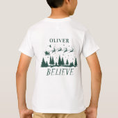 サンタク信じリスマスグ伝統的リーン Tシャツ (裏面)