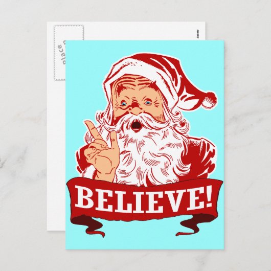 サンタク信じロースに シーズンポストカード (正面/裏面)