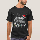サンタク信じロースのクリスマスでメリークリスマス Tシャツ (正面)