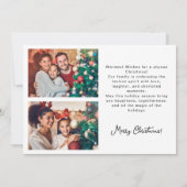 サンタク信じロースのクリスマスファミリーのレトロ シーズンカード (裏面)