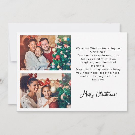 サンタク信じロースのクリスマスファミリーのレトロ シーズンカード (裏面)