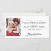 サンタク信じロースのクリスマスファミリーのレトロ シーズンカード (裏面)