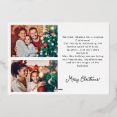 サンタク信じロースのクリスマスファミリーのレトロ 箔シーズンカード (裏面)